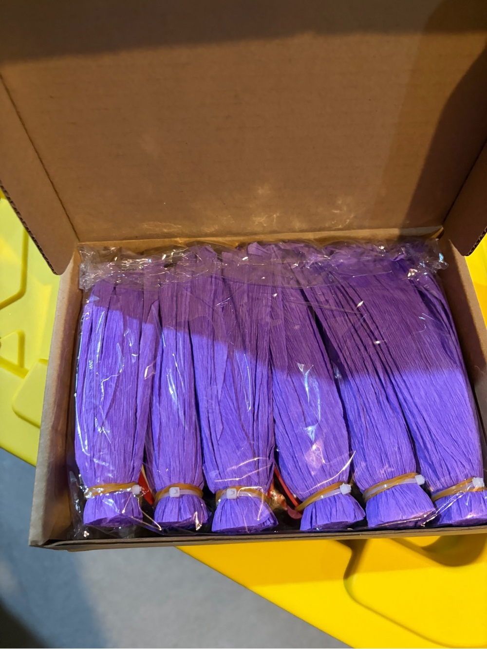 Purple Party Raffia Ties - Bulk Decorative Strips for Crafts and Gifts
